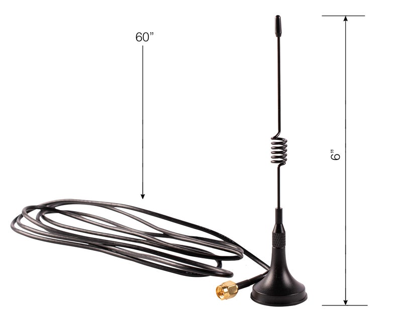 Electrodepot 433 MHz Unity Gain Omni 6-Inch Antenna with Magnetic Base and Male SMA Connector Kit â€“ 50 Ohms Impedance for Garage Gate Door Opener - Image 2